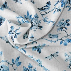 Nasan 亞麻印花面料 P562-1, 混色