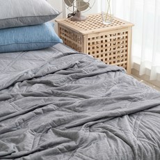 素色絎縫涼感薄被, 灰色