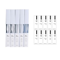 塑膠袋折疊收納盒 白色一般版 5入+標籤貼紙 10張入, 1套