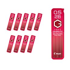 PILOT 百樂 石墨筆芯 HRF5G-20 2B, 0.5mm, 10盒