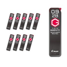 PILOT 百樂 石墨筆芯 HRF9G-20 2B, 0.9mm, 10入