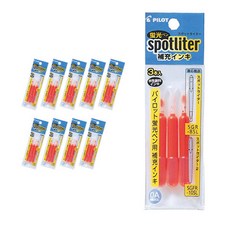 PILOT 百樂 螢光筆補充墨水 SGRF-12SL 3入, 紅色的, 10個