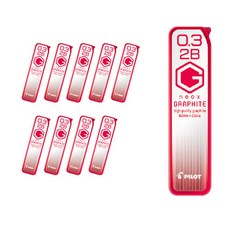 PILOT 百樂 石墨筆芯 HRF3G-20 2B, 0.3mm, 10盒