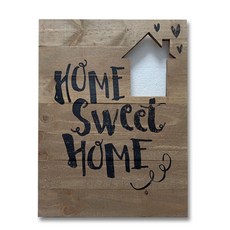 빈티지 HOME 데코 우드 액자, 네추럴