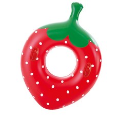 草莓游泳圈110cm, 混色, 1個