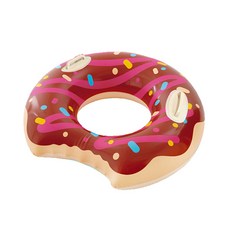 充氣扶手兒童游泳圈 甜甜圈款, 隨機發貨, 1個