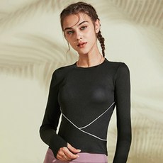 Nayastyle 女士瑜伽長袖 T恤 A-893-1