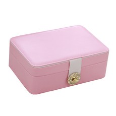 Oblivion長方形向日葵亮點飾品收納盒 粉色, 1個