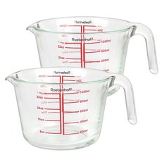 Roebenhoff 耐熱玻璃量杯 2入組, 混色, 1000ml