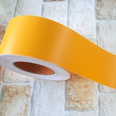 칼라 띠벽지 몰딩 시트지, 노랑, 폭 8cm x 길이 15m