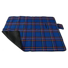 防潮格紋野餐墊, 藍色