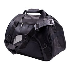 블럭마트 반려동물 접이식 크로스백, 블랙, 1개