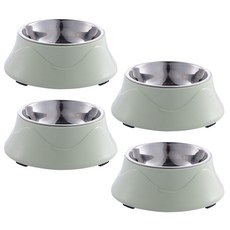Block Mart 寵物雙層大飯碗, 綠色, 4個