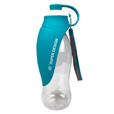 寵物外出專用水瓶 580ml, 藍色, 1個