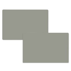 FLaiTO 矽膠素色方形餐墊 2入, 灰色, 400 x 268mm, 2個