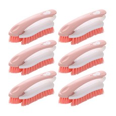 블럭마트 다기능 세탁 바닥청소 브러쉬, 핑크, 6개