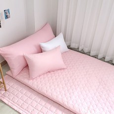 日常基本款素色絎縫睡墊套, Pastel pink