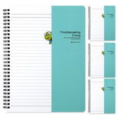 POPO FANCY Pororo 簡約彩色筆記本, 可龍, 4個