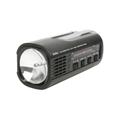 드레텍 자가발전 충전 라디오 라이트 PR-321, 1개, 블랙
