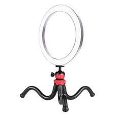 GUNU 개인방송 LED 링 라이트 평면 26cm + 360도 회전 브라켓 + 자유변형 문어발 삼각대 세트, MMM LED STICK - 111, 1세트