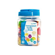 edx 艾迪客 彩色貝殼寶石玩具桶 4cm, 混色