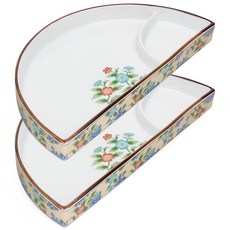 LeBENKUCHEN 半月形生魚片盤, 花叢, 2個