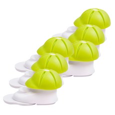 可旋轉帽形防撞門擋, 綠色, 6入