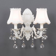 Instagram照明Dolce 2燈壁燈, 古董+白色