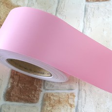 素色腰線壁貼, 粉紅色