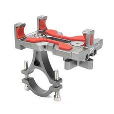 CNC加工D型超輕量鋁合金智慧型手機支架 銀色鈦金