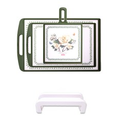 Sabbat 復古玫瑰砧板套組, 1組, 砧板(L號+M號+手持款)+3格架