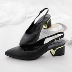 GODSHOE 沙努 金跟露跟鞋 5cm