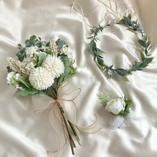 EI blanco 乾燥花組合, 混色, 1組