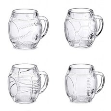 Borgonovo 球類造型啤酒杯, 4個