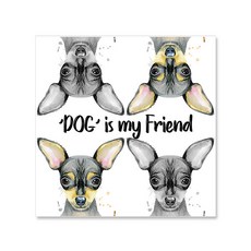 Sososensibility 動物系列 水彩帆布印刷畫框 DOG I SSO-WP_DOG11