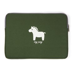 미니버스 동물원 노트북 파우치, 3 포니(올리브), 색상:3_포니 올리브