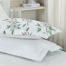 gBEDDING 花朵印花枕頭 2入, 綠色