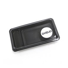 塑膠盒 2格 GS-59 100入+感謝貼紙 100入 白色, 1組