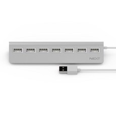 NEXT USB 2.0 7 端口無源 USB 集線器 NEXT-717UH, 銀色