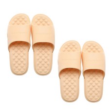 블럭마트 엠보싱 욕실화, 옐로우, 2개