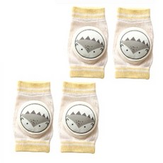 BEBENIZ 韓國學步爬行動物護膝套 均碼, 黃色, 2組