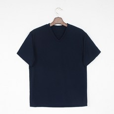 더클래식 남성용 통기성 루즈핏 무지 엠보 반팔 티셔츠