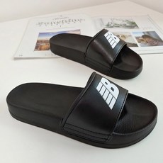 miss jane 男士Somewhere拖鞋, 亮黑色, 265