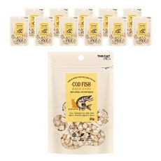 더캣 고양이 동결건조 큐브 간식, 대구, 20g, 12개 반려동물용품/고양이 사료 반품 최저가 21,230원