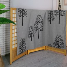 Nasan 麻印花面料 P1627-7, 混色