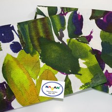Nasan 麻印花布 P663-2, 混色