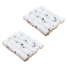 AGADDONG 竹節棉紗印花手帕 10入