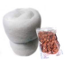 수아쿠아 여과솜 + 황토링 500g 세트, 1세트