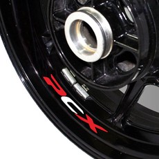 앤티스 PCX 데칼 휠 스티커, 레드 + 화이트, 1개