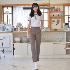 GYOBOKMALL 女童夏裝腰部可調節跨度校服褲子